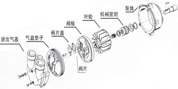 水环真空泵构成
